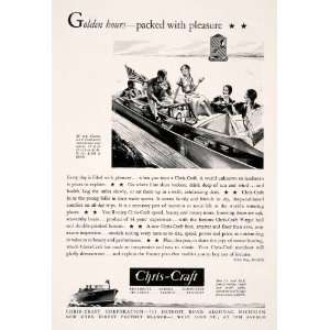  1931 Ad Chris Craft Mahogany Motor Boat Cruiser Yacht 