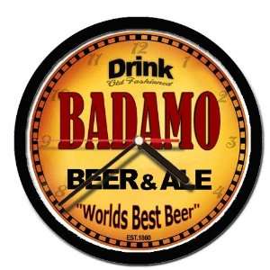  BADAMO beer and ale wall clock 