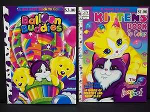 Lisa Frank Coloring Books, Kittens & Balloon Buddies, 2 books   CBK 