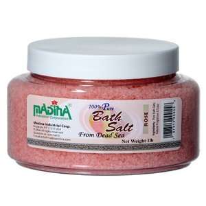  Madina 100% Pure Bath Salt from Dead Sea Rose 1 Lb Beauty