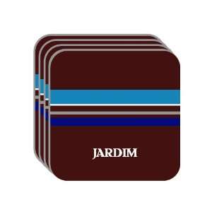 Personal Name Gift   JARDIM Set of 4 Mini Mousepad Coasters (blue 