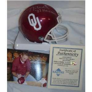  Jason White Oklahoma Sooners Autographed Mini Helmet 