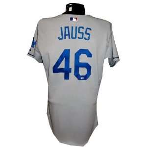  Dave Jauss #46 2007 Dodgers Game Used Road Grey Jersey 