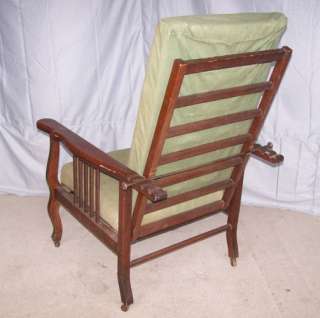 Antique Oak Morris Chair Recliner  