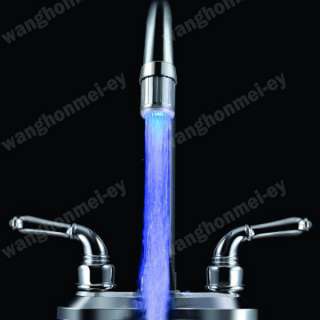 Water Glow Shower LED Faucet Light Temperature Sensor RGB 3 colors 