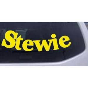  Yellow 24in X 8.0in    Stewie Names Car Window Wall Laptop 