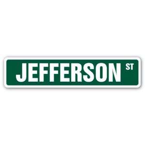 JEFFERSON Street Sign name kids childrens room door bedroom girls boys 