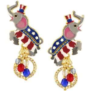  Lunch at The Ritz 2GO USA GOP Earrings Clip   Republican Lunch 