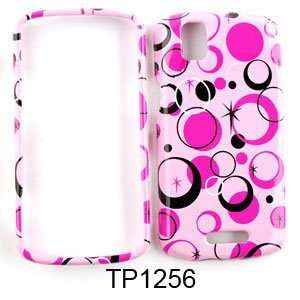 Pink Rings and Circles Snap on Cover Faceplate for Motorola Droid Pro 