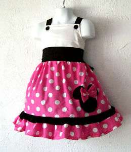 Custom Boutique Minnie Pink and Black Jumper Dress  