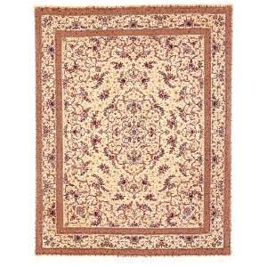 Safavieh Tabriz Floral Collection TF45 Hand Knotted Ivory Wool Area 