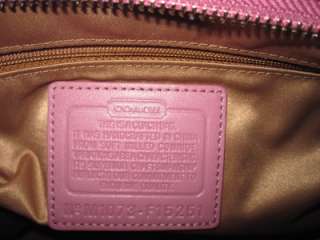 COACH Mauve LEATHER CARLY Satchel Handbag Purse 15251  