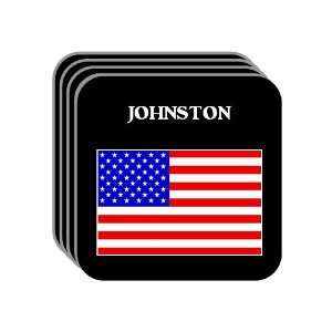 US Flag   Johnston, Rhode Island (RI) Set of 4 Mini Mousepad Coasters