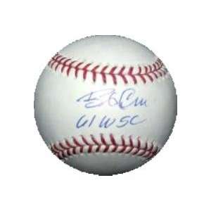  Bob Cerv Autographed Ball   inscribed 61 W S C Sports 