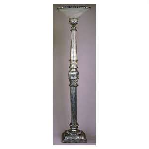  Living Well 5024AG Antique Gold Torchiere with Glass Shade 