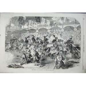  1863 Jousting Tournament Cremorne Gardens Horses Knight 