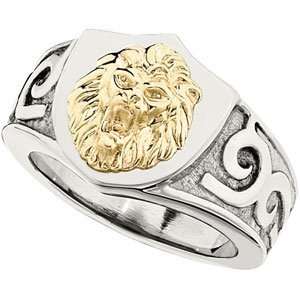  SIZE 09.00 10ky Lions Head Ring Jewelry