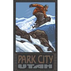  Northwest Art Mall Park City Utah Snowboarder Jumping 