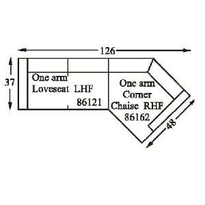 Lind 861 2 Sectional Sofa Arrangement 1271 (2 pieces) (Price is for 