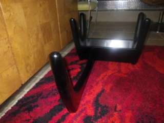 MID CENTURY ADRIAN PEARSALL BLACK LACQUERED TABLE BASE  