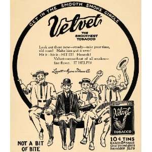  1912 Ad Liggett Myer Tobacco Smooth Velvet Smoking Tin 