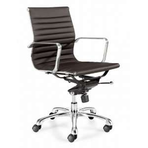  Espresso Lider Desk Chair with Washable PVC Leatherette 
