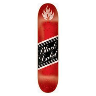  Black Label Skateboards Top Shelf Brew Lg Deck 8.0 Red 