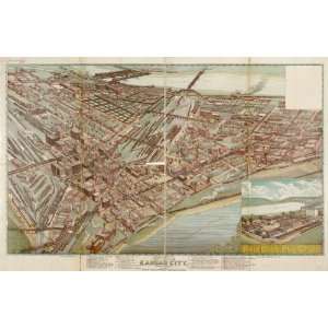    c1895 map of Stockyards, Missouri, Kansas City