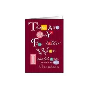  Grandson   Four Letter Words   Birthday Card Toys & Games