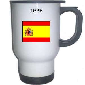  Spain (Espana)   LEPE White Stainless Steel Mug 