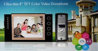 Home Security Video Record Doorbell Doorphone Intercom System w 8 