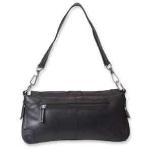  Black Leather Flap Over Bag Jewelry