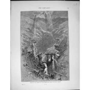   1881 View Ruins Gorge Wady Kelt Valley Anchor