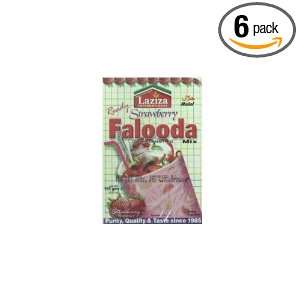Laziza Falooda Mix Strawberry, 195 Gram Boxes (Pack of 6)  