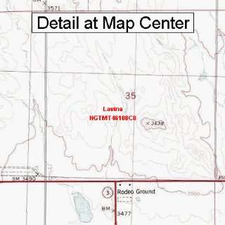  USGS Topographic Quadrangle Map   Lavina, Montana (Folded 