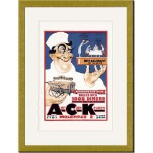  Gold Framed/Matted Print 17x23, Amst Coop Keuken