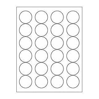  (6 SHEETS) 36 3 1/3 BLANK WHITE ROUND CIRCLE STICKERS FOR 