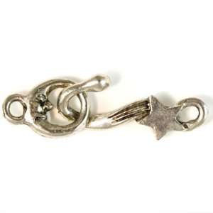  Silver Pewter Shooting Star and Moon Clasp Set Arts 