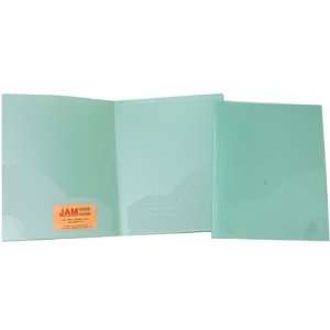  Mint Green Heavy Duty Plastic 2 Pocket Presentation Folder 