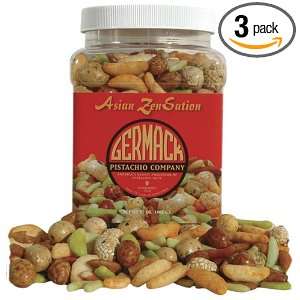 Germack Asian ZenSation Snack Mix, 17 Ounce Jars (Pack of 3)  