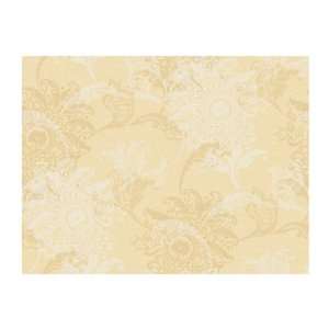   DC1409 Iridescent Layered Jacobean Floral Wallpaper, Light Yellow