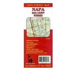   GM Johnson 359976 Napa County Wineries, CA Pocket Map