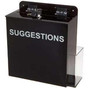 Brady Acrylic Suggestion Box, Black  Industrial 