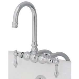 World Imports 111496 Leg Tub Filler with Metal Lever Handles   Chrome