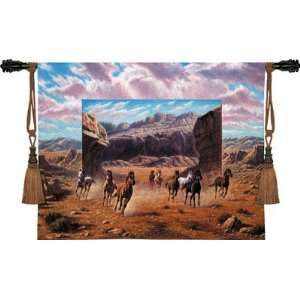  Tapestry Wall Hanging Running Horses [Kitchen]