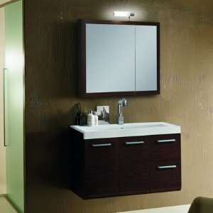Iotti LE1 Unique Vanity Set with Square Mirror, Medicine Cabinet, and 
