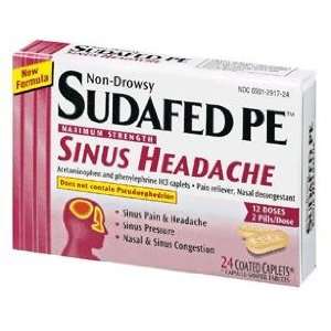  Sudafed Pe Sinus Headache Caplets 24 Health & Personal 