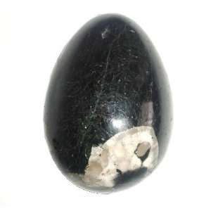 Tourmaline Egg 03 Black Stone Quartz Crystal Portal Negativity Healing 