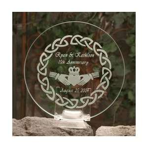  Personalized Irish Claddagh Theme Anniversary Plate 