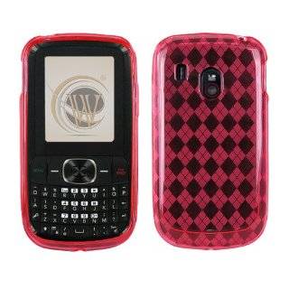   Skin Cover Case Cell Phone Gel Protector   Hot Pink Argyle Design